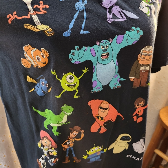 Disney Pixar Graphic T-Shirt Toy Story Monsters Inc Incredibles Medium - Picture 4 of 6